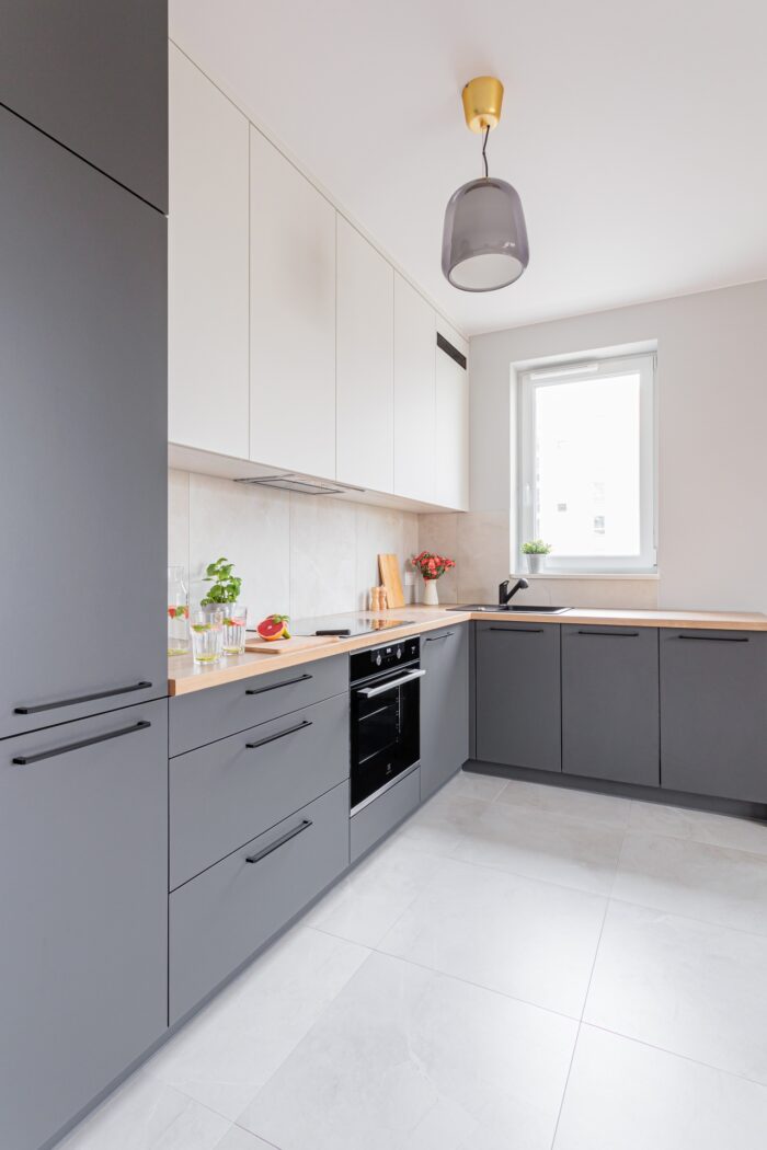 Gray Kitchen - Classic Package. Where elegance meets practicality.